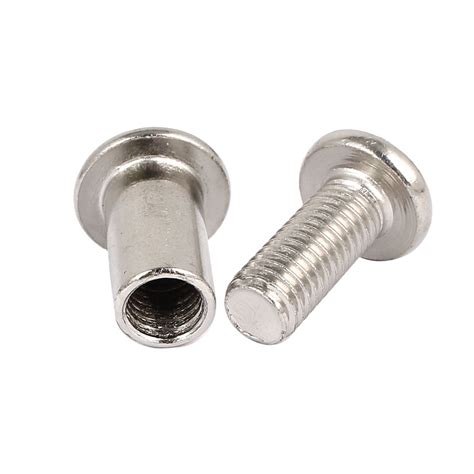 M8x20mm Metal Phillips Countersunk Head Screw Bolts Dowel Barrel Nuts 10 Pcs