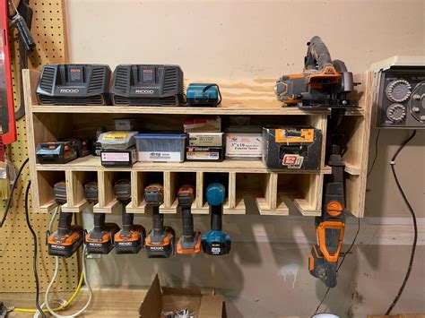 Cordless Drill Organizer - Etsy | Tool storage diy, Garage storage organization, Power tool storage