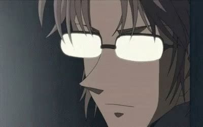 Anime Glasses Glare GIFs | Tenor