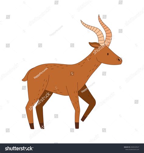 Antelope Horns Standing Pose Vector Illustration Stock Vector (Royalty Free) 2030520527 ...