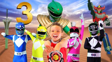 kickboxen POWER RANGERS NINJA KIDZ! Episode 3 - Rise of the GREEN RANGER! - horror masks