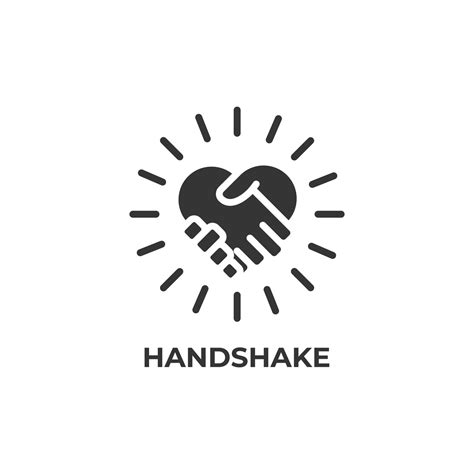 Vector sign of handshake symbol is isolated on a white background. icon color editable. 10354777 ...