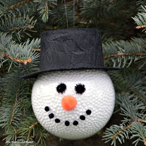 DIY Frosty the Snowman Ornament - The Resourceful Mama