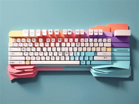 Premium Photo | Colorful Papercraft Keyboard A Fun Computer Art Project