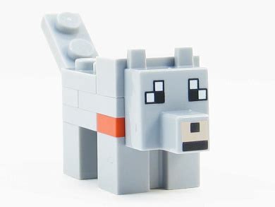 LEGO Minecraft Minifigure Wolf Minifig Grey Animal, LEGO - Shop Online for Toys in Australia