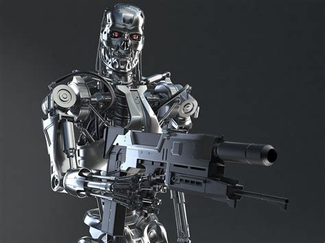 Terminator T-800 3d | 3d model, Terminator, Robot design