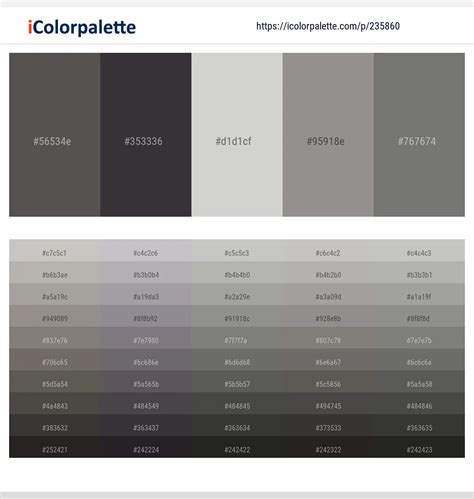 45 Grey Color Palettes – iColorpalette Blog