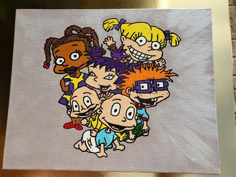 Nickelodeon Rugrats Retro 90's Cartoon 8x10 Flat canvas painting | #2105573911