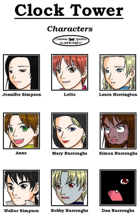 Clock Tower Characters by TheOtakuGeek on DeviantArt