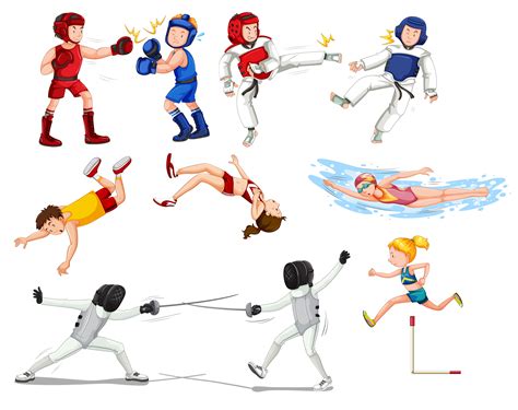 Set of athletes 667182 Vector Art at Vecteezy