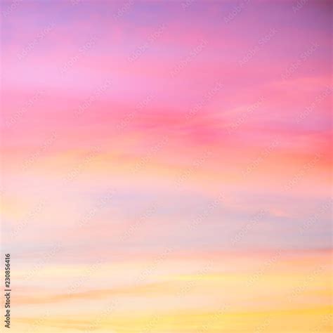 Sky in the pink and blue colors. effect of light pastel colored of sunset clouds cloud on the ...