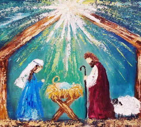 Pin by Linda Hagerty on Painting Ideas | Christmas paintings, Nativity painting, Christmas art