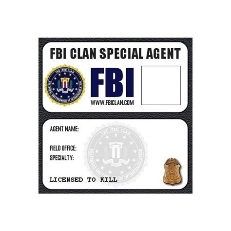 Fake Fbi Badge Template