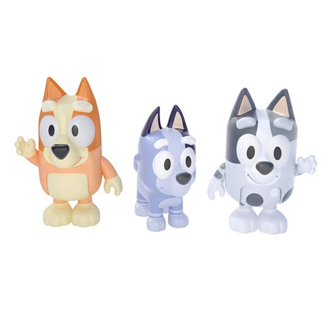 Bluey and Friends: Bluey, Coco, Snickers and Honey 4 Figure Pack ...