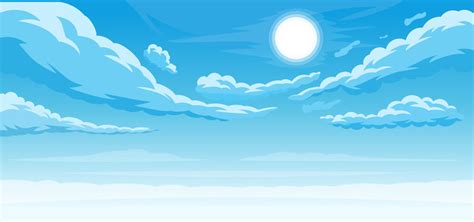 Cloudy Sky Background Clipart Blue