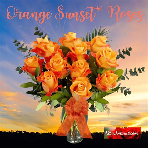 Orange Sunset™ Roses - Eden Florist - South Florida Flowers for Any Occasion