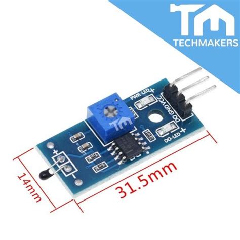 4-Pin NTC 10K Thermistor Ambient Temperature Digital Sensor Module Thermal with LM393 Comparator ...