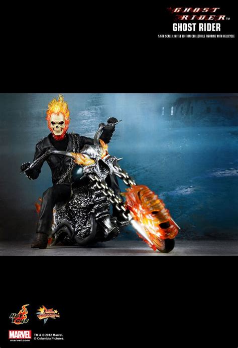 Hot Toys' Ghost Rider 1/6 Scale Collectible Action Figure w/Hellcycle | Marvel, Heroe, Juguetes