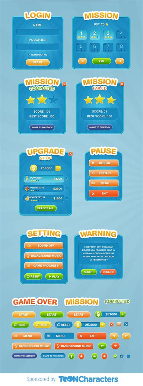 Game UI Concept psd material free download