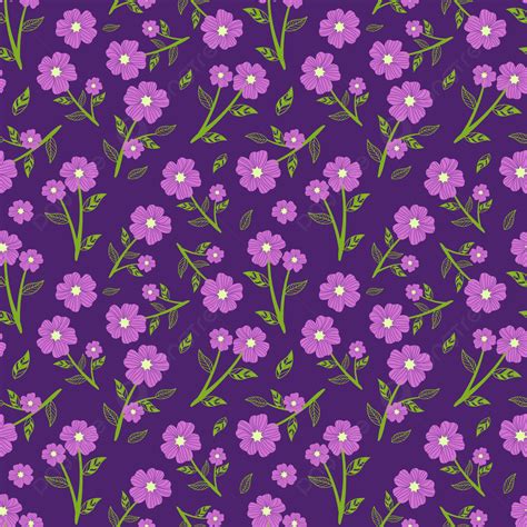 Purple Flower Vibe Seamless Pattern Background, Wallpaper, Seamless, Little Background Image And ...