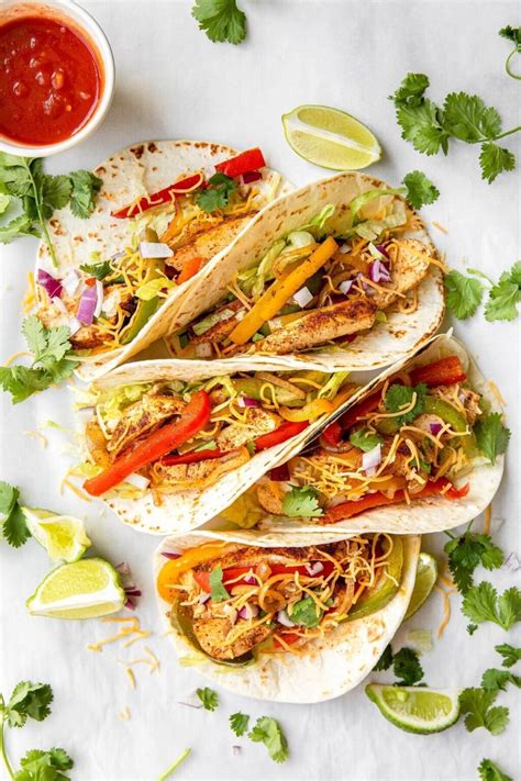 Chicken Fajita Tacos - Healthful Blondie