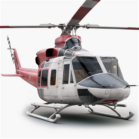 eurocopter bell 412 helicopter interior 3d model