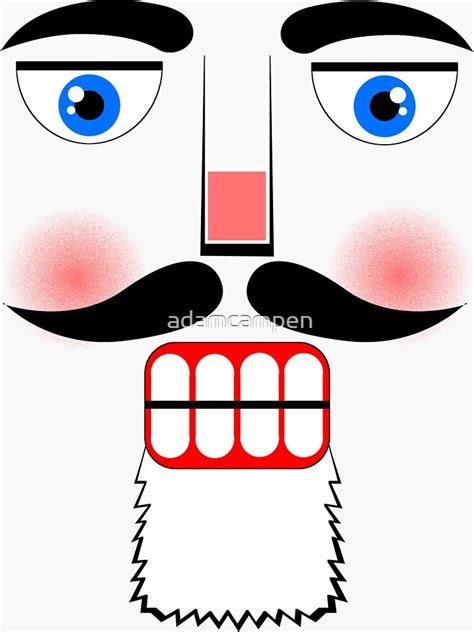 "The Nutcracker Face" Sticker for Sale by adamcampen | Redbubble