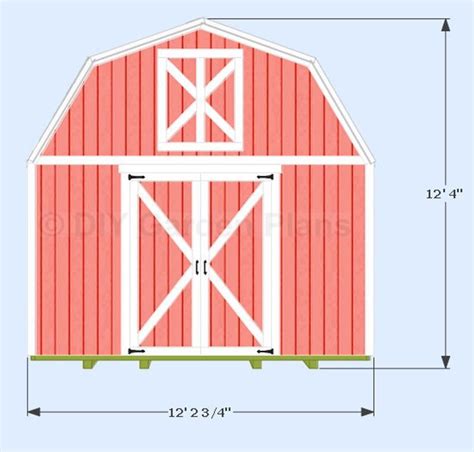 12x10 Gambrel Shed Plans PDF Download - Etsy | Shed house plans, Shed plans, Diy shed plans