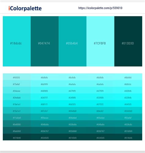 9 Latest Color Schemes with Aquamarine And Dark Green Color tone ...