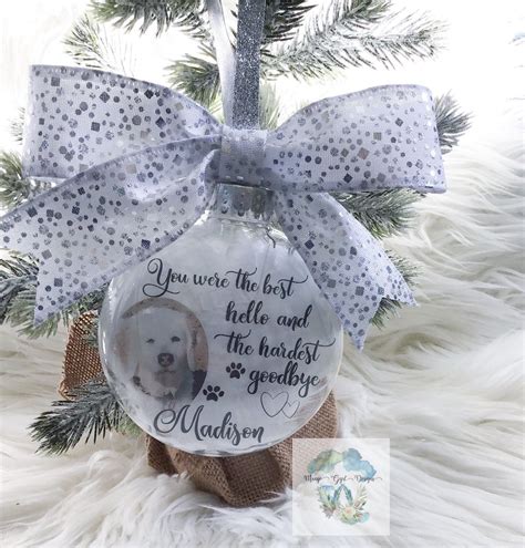 Pet Memorial Ornament - Custom Memorial Ornament - Dog Memorial Ornament - Memorial Ornament For ...