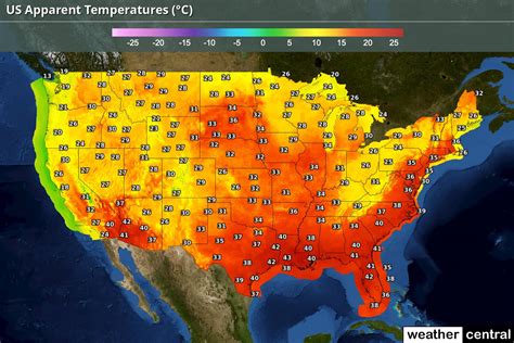 US National Wind Chill Map (Celsius)