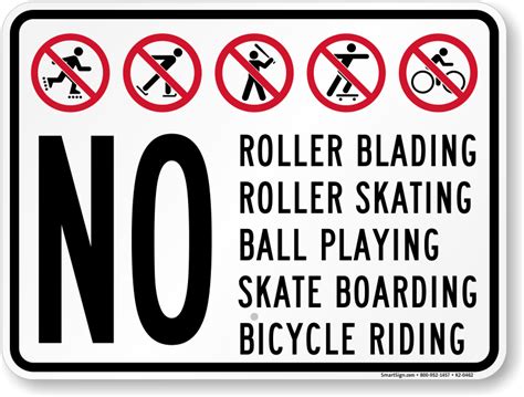 No Skateboarding Signs for Your Property