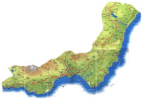 Almeria coast map of almeria, Almeria coast map spain