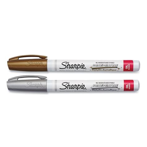 Sharpie® Permanent Paint Marker, Fine Bullet Tip, Assorted Metallic Colors, 2/Pack at OSI