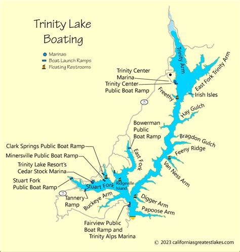 Trinity Lake Map