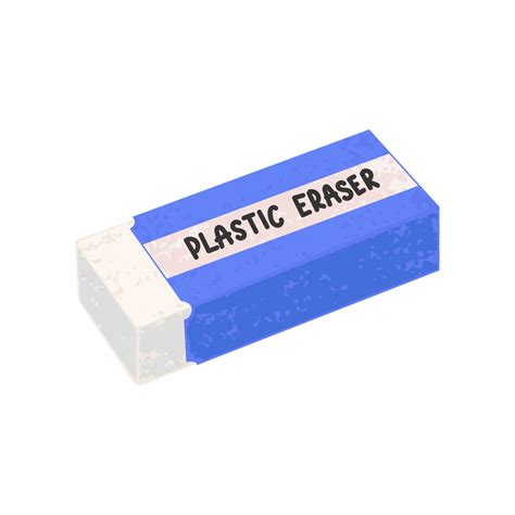 Vector colorful illustration of Plastic Eraser isolated on white background 12890003 Vector Art ...