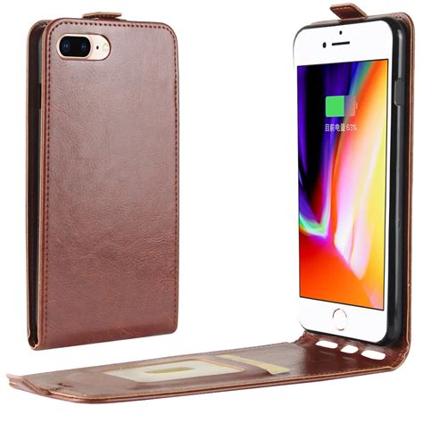 Case for iPhone 8 Plus (5.5) Down Open Style Cases Flip Leather Thick ...