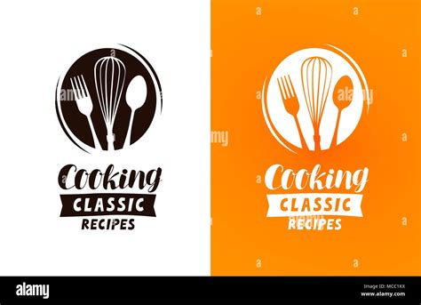 Cooking logo or label. Food, cuisine concept, vector illustration Stock ...