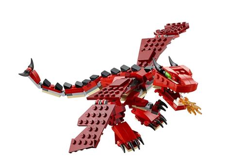 Cool Red LEGO Dragon