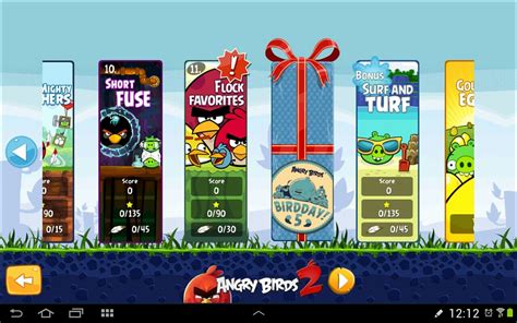 Angry birds classic swipe menu | Android Programming for Beginners ...