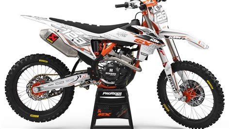 Custom dirt bike Graphics kit KTM VERTEX WHITE CA39C3 | custom-graphics-mx