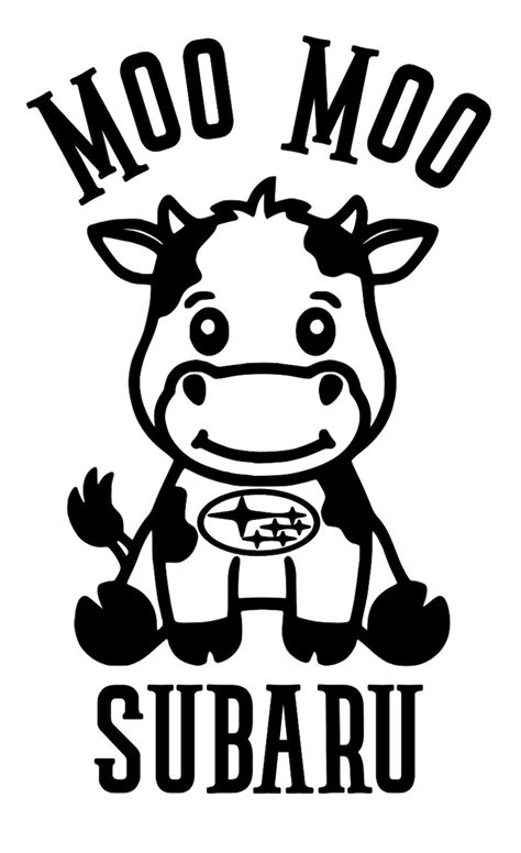 Moo Moo Subaru Decal - Etsy