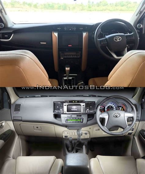 2016 Toyota Fortuner interior vs older model