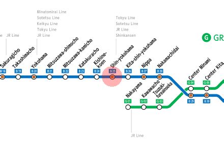 Shin-Yokohama station map - Yokohama subway