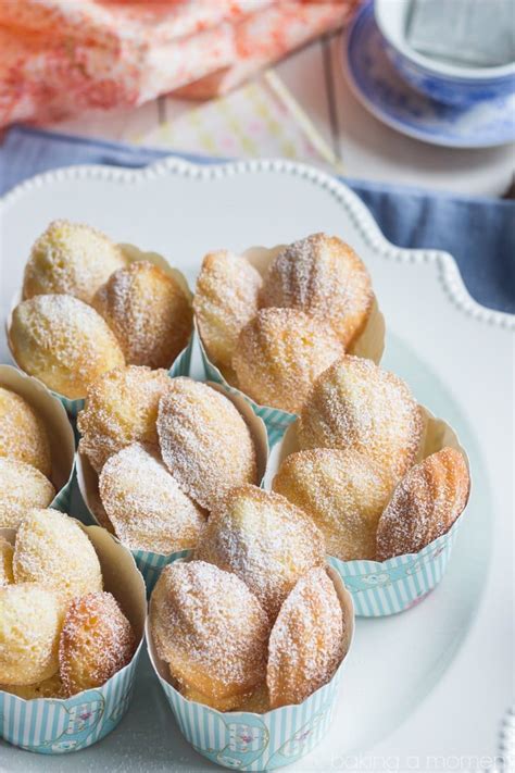 Orange Blossom Madeleines - Baking A Moment