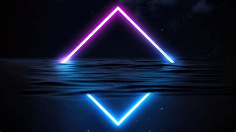 2560x1440 Glowing Triangle Neon 1440P Resolution ,HD 4k Wallpapers,Images,Backgrounds,Photos and ...