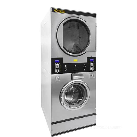 Coin Operated Stackable Washer And Dryer for Restaurants, Railway ...