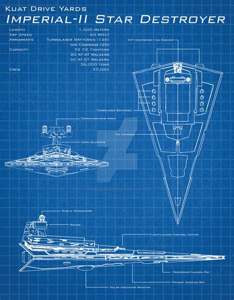 Star Wars Blueprints - Imperial Star Destroyer by patrickkingart on DeviantArt