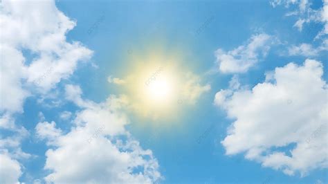 Blue Sky Clouds Sun Background, Blue Sky Clouds, Blue Sky Sun, Sun Background Image And ...