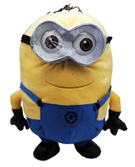 Despicable Me Bob the Minion Plush Toy With Secret Zipper Pocket (13in ...